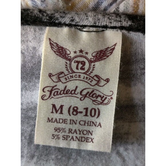 Faded Glory Womens Tank Top "Olive Leaves" Multi Colored Layered Back Sz M 8-10 - Picture 4 of 11